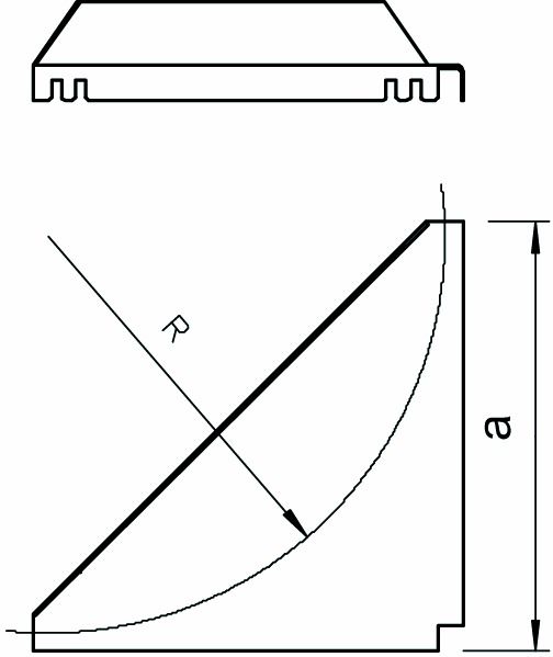 Eckblech Kabelleiter R=250mm ST vz