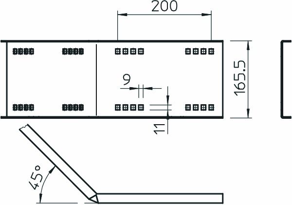 Verbinder Kabeltrag ST Schraubverb 500mm Kabelleiter Geeignet für Kabelleiter