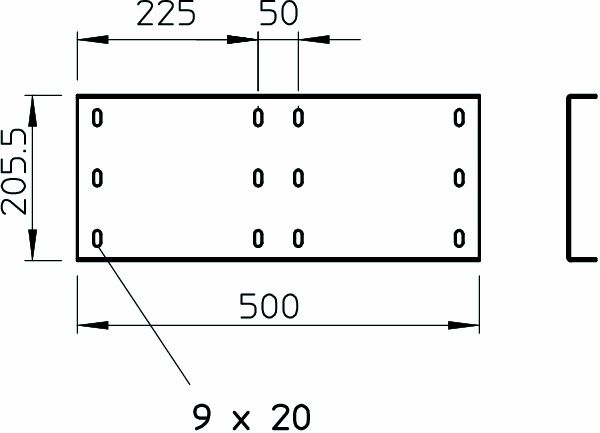 Verbinder Kabeltrag ST Schraubverb 500mm Kabelleiter Geeignet für Kabelleiter