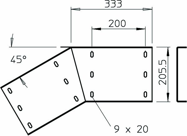 Verbinder Kabeltrag ST Schraubverb 500mm Kabelleiter Geeignet für Kabelleiter