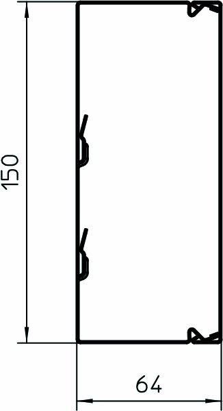 Leitungsführungskanal ST 64x150x2000mm vz LF-K