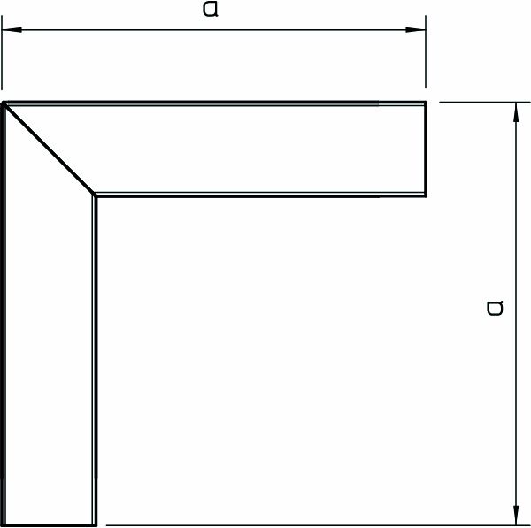 Flachwinkel LF-K UT/OT 150x60mm ST vz hfr