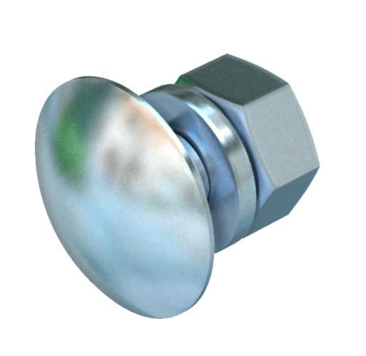 Maschinenschraube/Bolzen M10x20mm f/vz m.Mutter Mit Unterlegscheibe