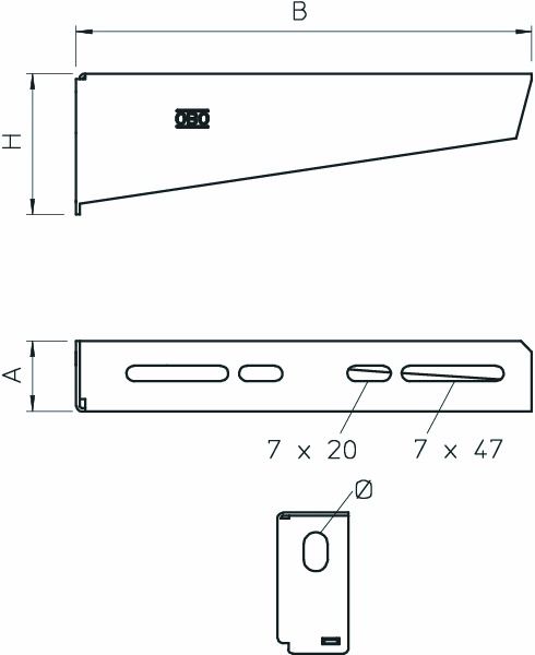 Wand/Stielausleger MWA-Serie 210mm 1200N f.Funktionserh ST