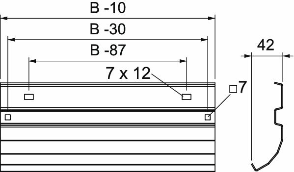 Abgangsblech Kabelleiter ST 300mm VA