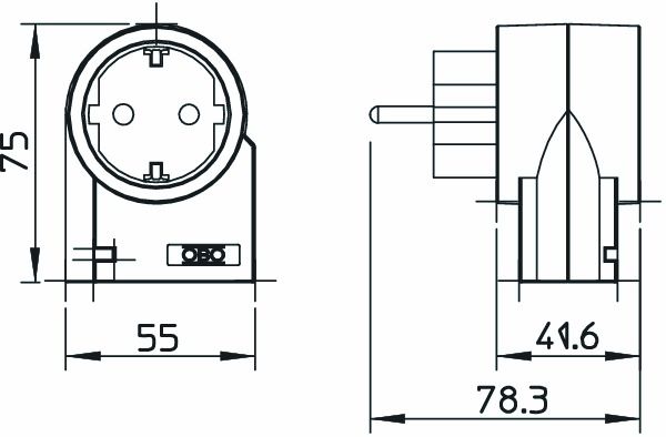 Überspannungsschutz 230VAC 1,5kV Adapter opt 3kV
