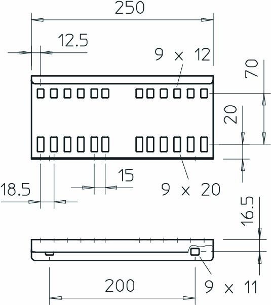 Verbinder Kabeltrag ST Schraubverb 250mm Kabelleiter Geeignet für Kabelleiter