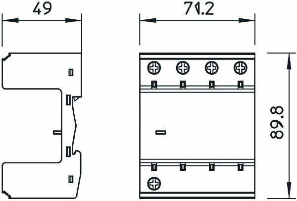 Blitzstromableiter Basis 3p Energietechnik TS35 Hutschiene TH35