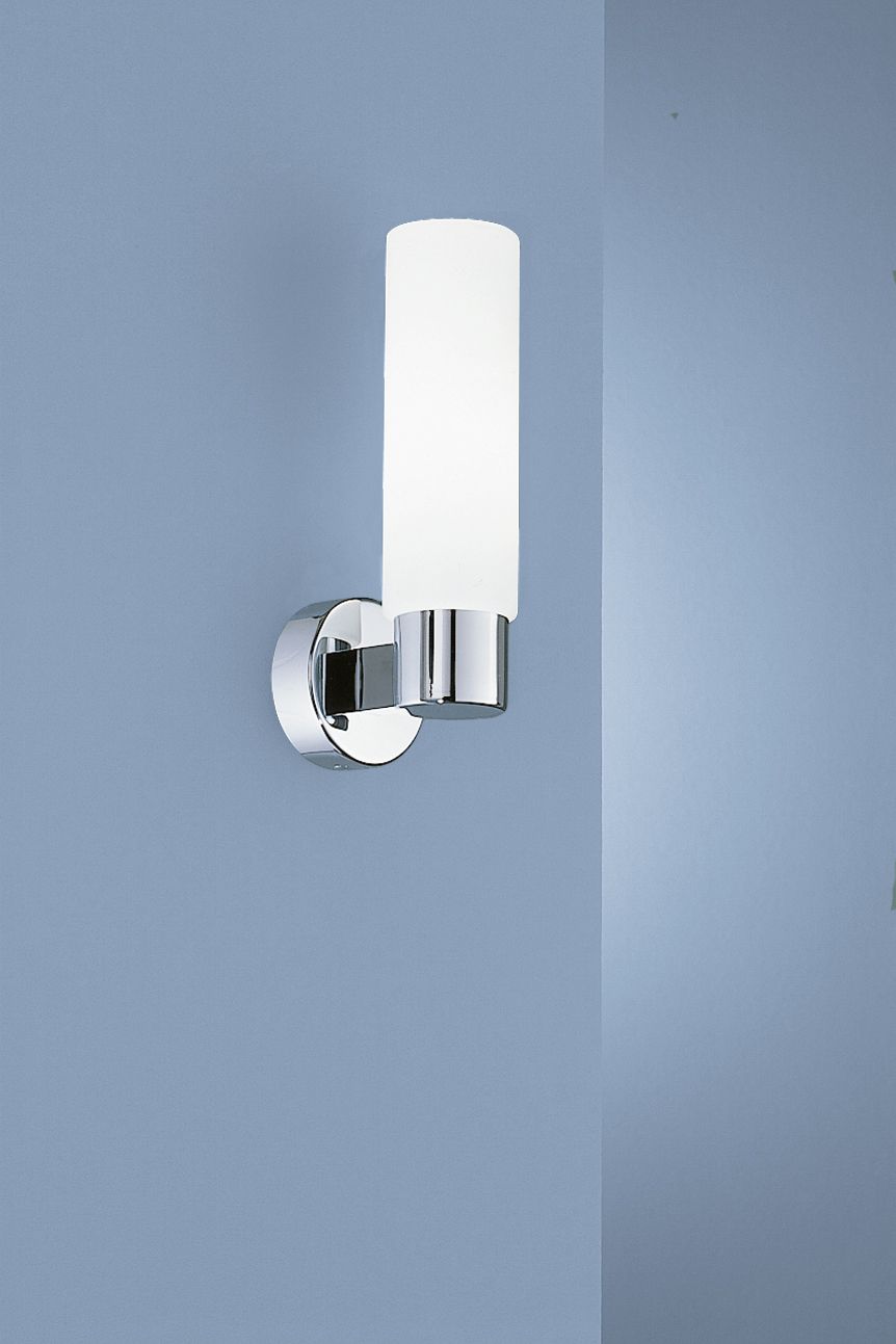 LED-Wandanbauleuchte 40W chr IP40 E14 Ø80x250mm