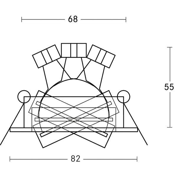 Einbaustrahler 50W Konv GX5,3 chr mt ST IP20 Ø/EB68mm