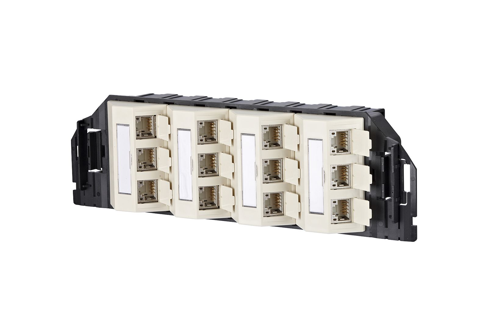 Anschlussdose Cat6A 12xRJ45 IDC pws ger Schneidklemme IDC Bodentank/Unterflur