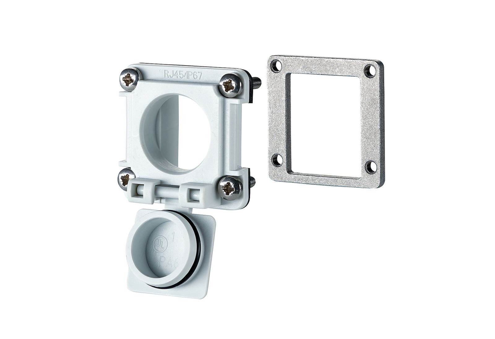 Datendose 1f IP67 UP/Einb RJ45 Kst IEC Unterputz/Einbau IEC 61076-3-106 Var. 6