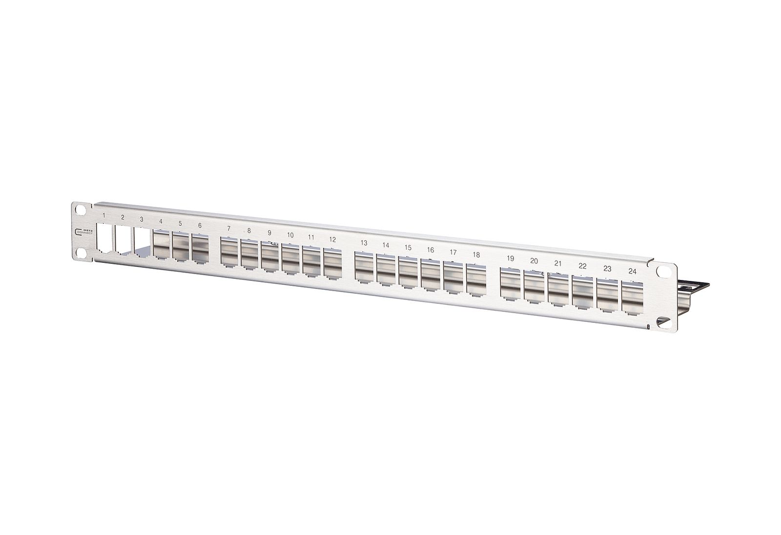 Modulträger 24Ports 1HE Cat6A Schirm edst 19Zoll-Einbau 43,6x482,6x100mm