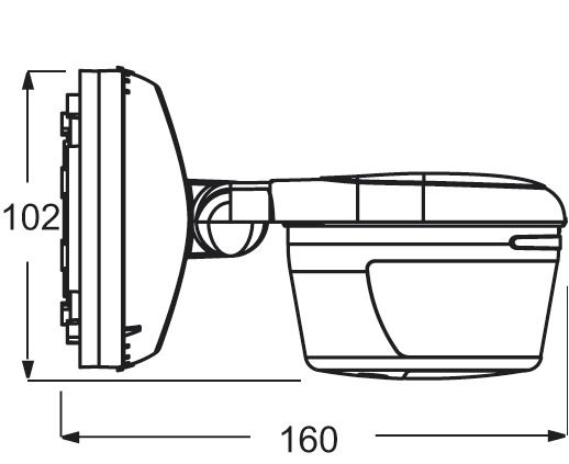 Bewegungsmelder AP 8-220° Wächter 230V br mt IP55 Fernbedienbar 3680W