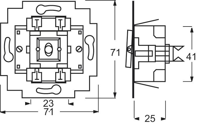 Kontroll-Wechselschalter UP IP20 1f 10AX