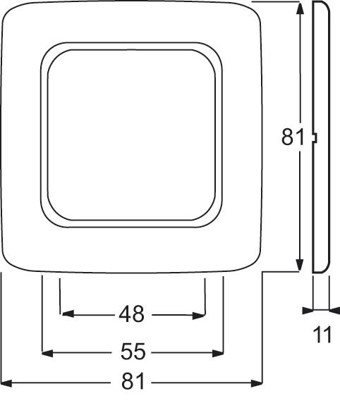 Rahmen 1f ws glz Duro 2000 SI Kst Unterputzmontage