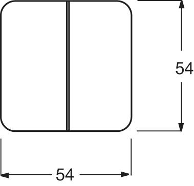 Wippe Serien Schalter Duro 2000 SI ws glz