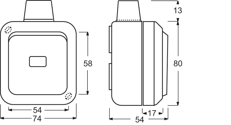 Kontroll-Wippschalter bl Duro 2000 WDI (IP 66) AP mt IP66 1f 16AX