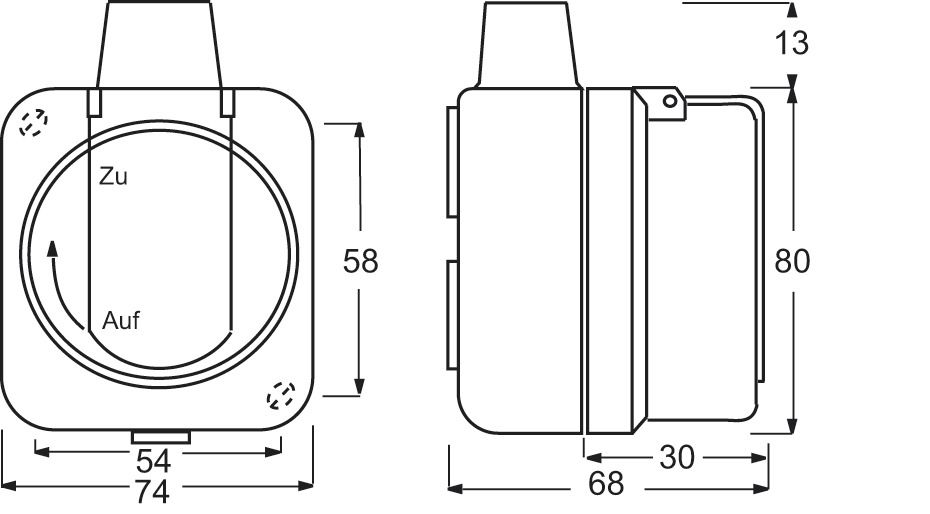 Steckdose 1f gr mt Duro 2000 WDI (IP 66) AP Klappd IP66 Überspannungss