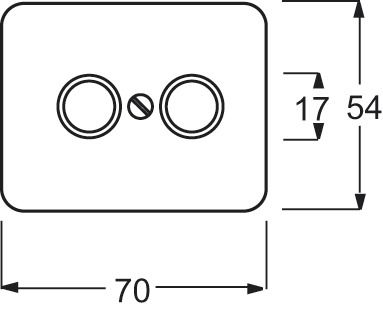 Zentralplatte Ant.dose 2f alpha std-ws glz Schraubbef