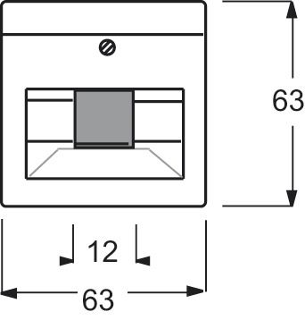 Zentralplatte UAE/IAE 1f future anth glz Schraubbef m.Beschr.Feld