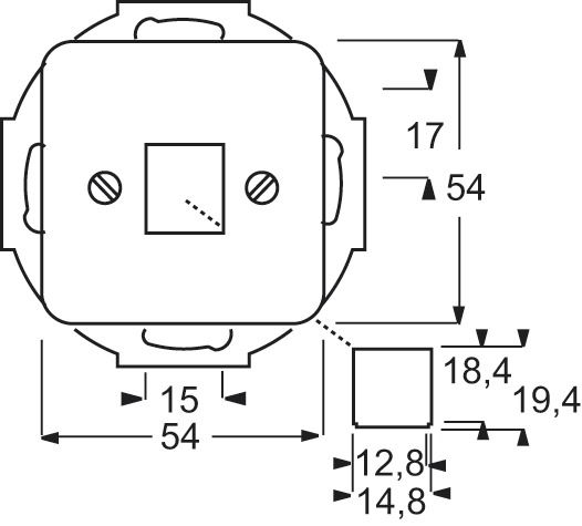 Einsatz Mod-Jack 1f Reflex SI aws Schraubbef