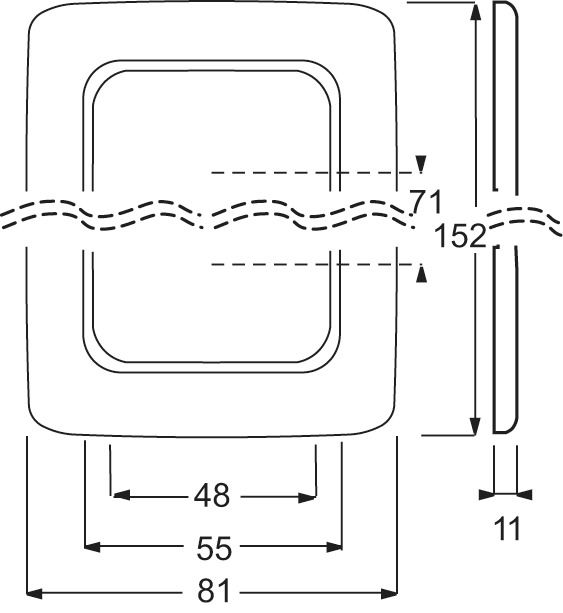 Rahmen 2f aws glz Reflex SI Kst Thermopl Unterputzmontage