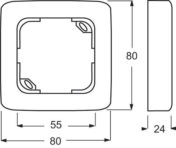 Gehäuse AP 1f Kst aws Reflex SI glz AP-Geh