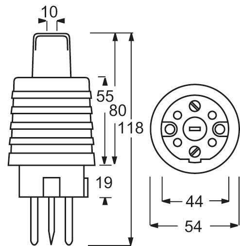 Perilex-Stecker 16A 400V Perilex 3P+N+E Duropl IP20 ger hfr ws RAL1013
