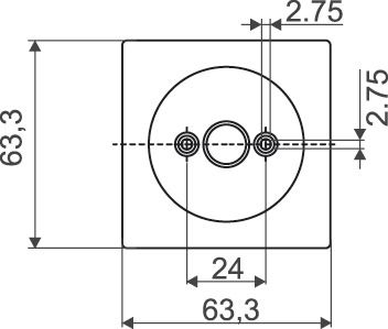 Drehknopf Stufen future linear alu-si mt aluminium-silber Symbol 3-Stufenschalter