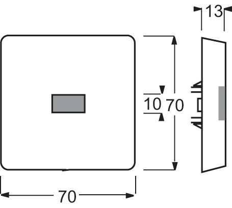 Kontrollwippe Schalter Allwetter 44 anth glz Mit austauschbarer Linse/Symbol