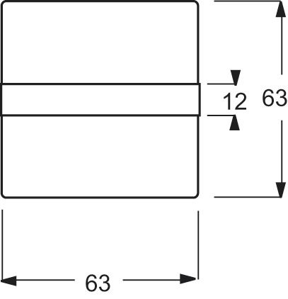 Kontrollwippe Schalter future linear elf-ws glz elfenbein-weiß