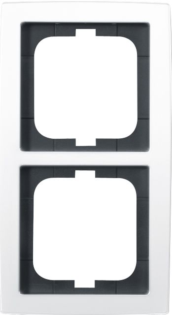 Rahmen 2f std-ws glz solo Kst f.GEB-K Unterputzmontage Thermopl