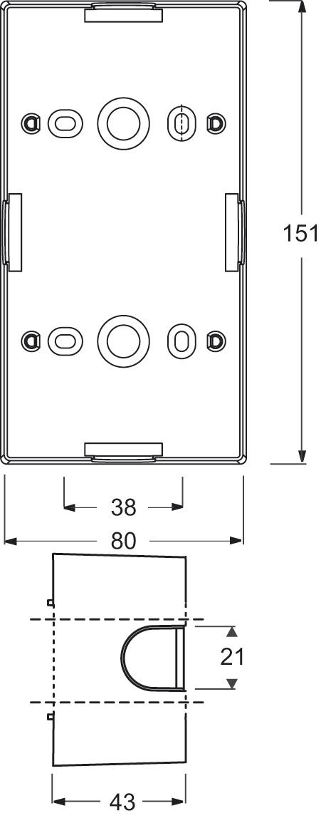 Gehäuse AP 2f Kst cws future linear glz AP-Geh