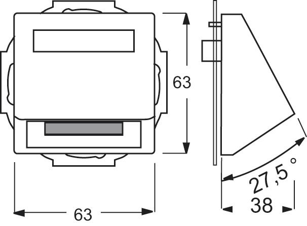 Gehäuse OT Datenanschl 1f pur edelstahl edst Schraubbef m.Beschr.Feld