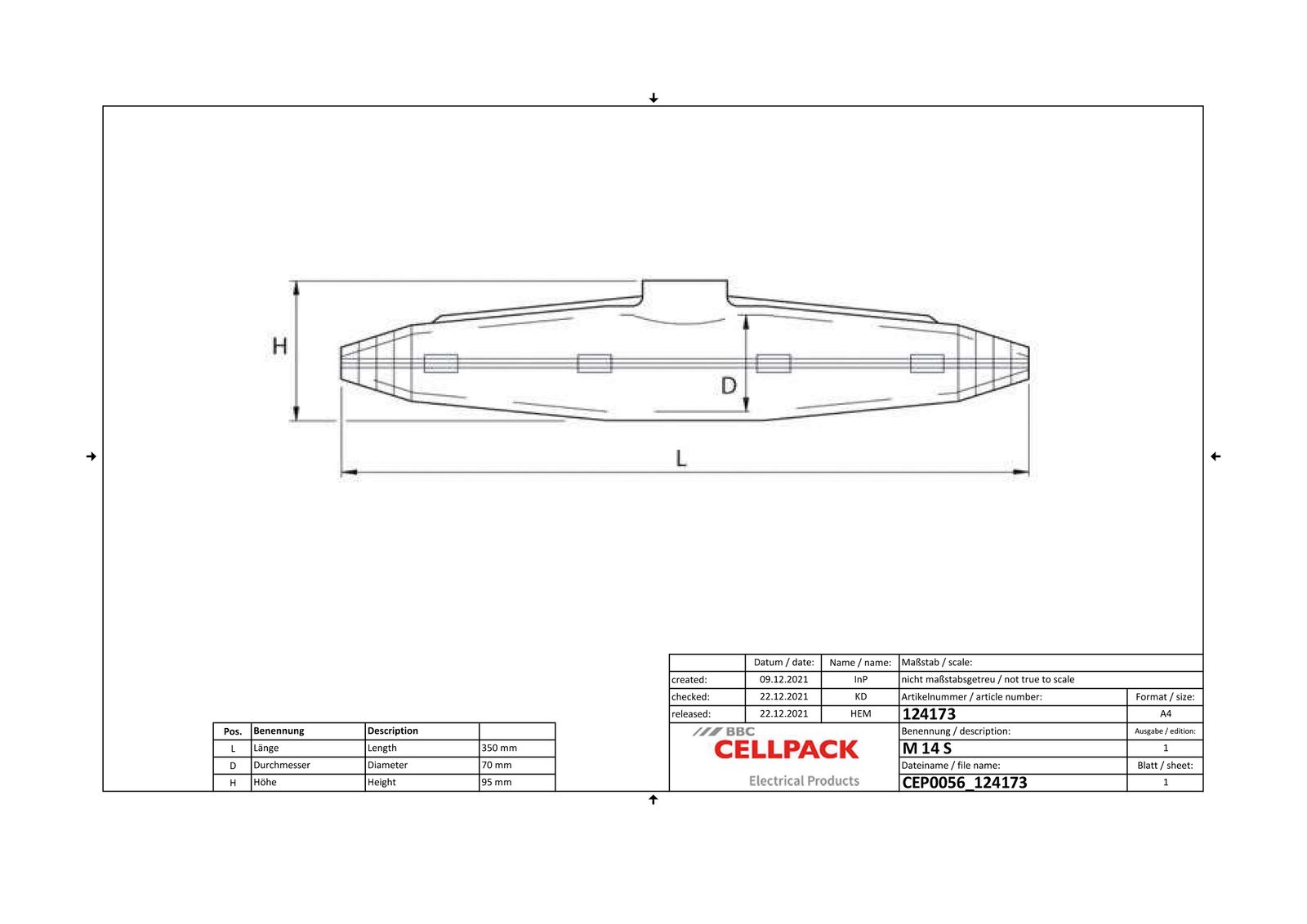 Verbindungsmuffe Gießh 4x70qmm N(A)2YY Mit konzentrischer Abschirmung hfr