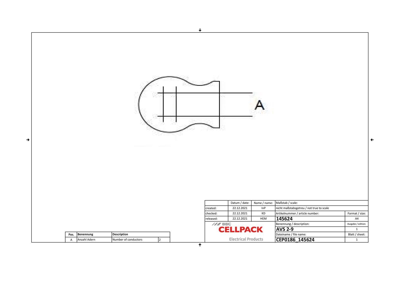 Schwachstromverbinder 2f 0,13-0,64qmm EinzAderverb Ø0,4-0,9mm farblos Ø2mm