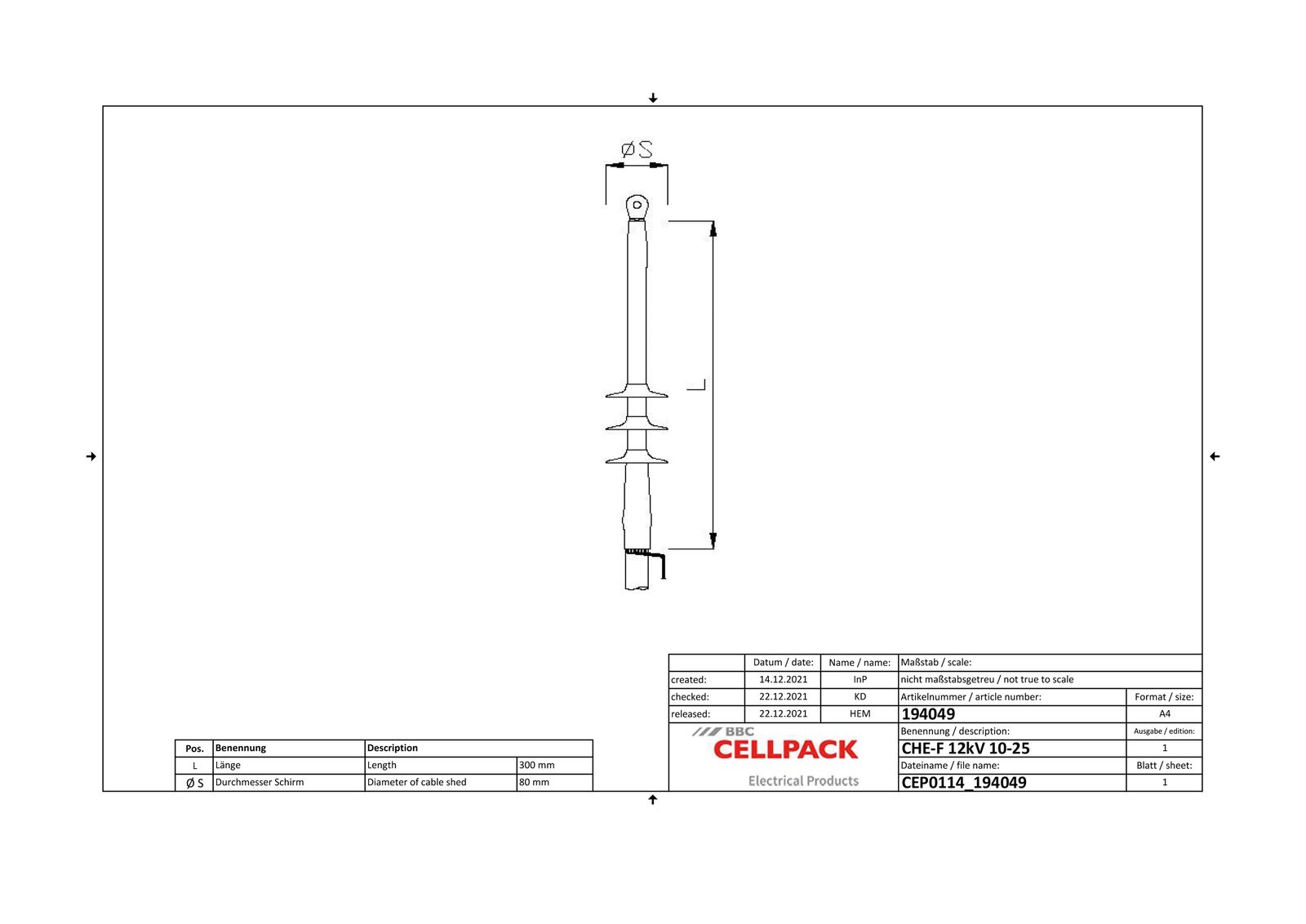 Endverschluss 6/10kV 10-25qmm Warmschr 1leit