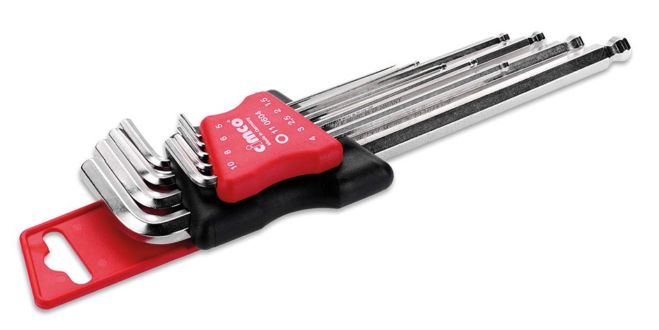 Schlüsselsatz 6-Kant PVC-Sockel 9tlg 1,5-10mm Kunststoffsockel Mit Kugelkopf