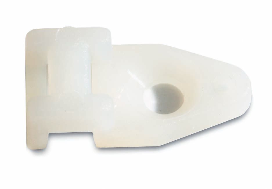 Befestigungssockel Kst natur 4,8mm 20x10mm Ø4mm kleben/schrauben -40-105°C