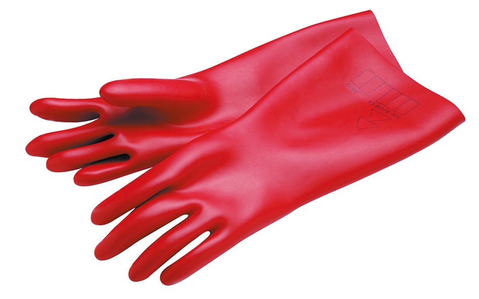 Schutzhandschuh L Latex lang Anti-Rutsch Mit Anti-Rutsch-Beschichtung Isoliert