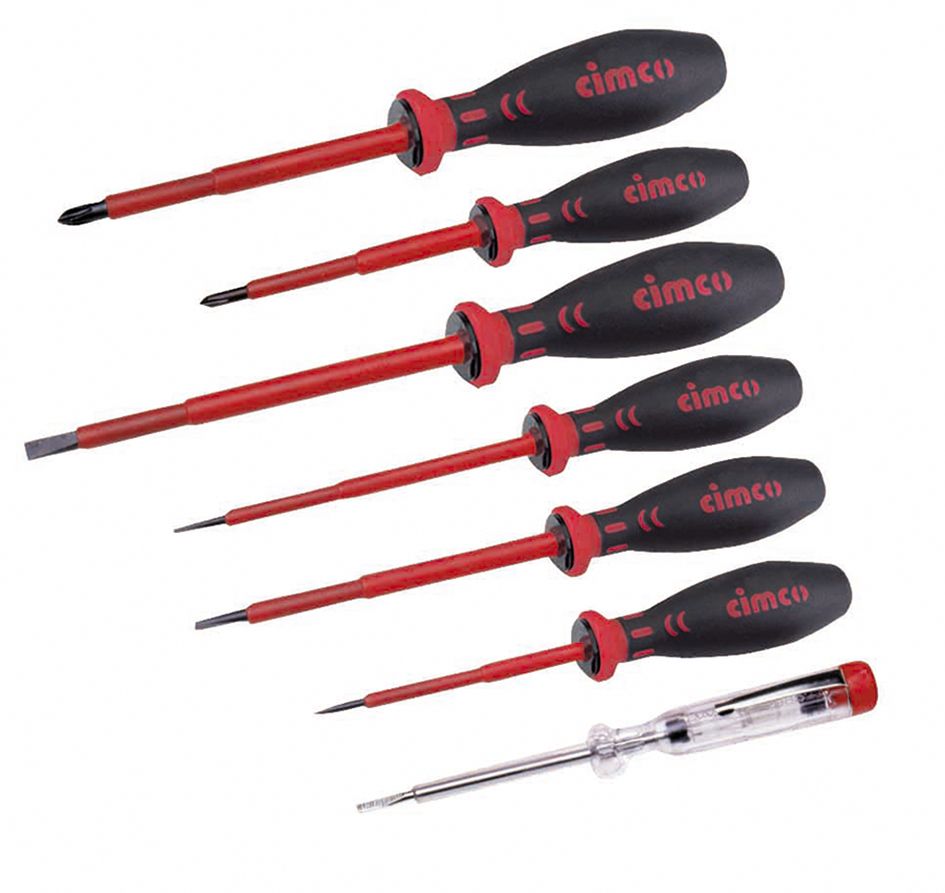 Schraubendreherset 7tlg 2PZ 5Schlitz 1000V Schutzisoliert 1000V Karton (Box)