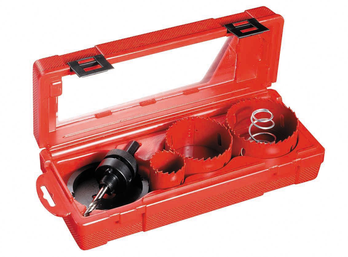 Lochsägenset 7tlg Bohrer Box 7teilig 3xLochsäge 1xFüBohr KstBox