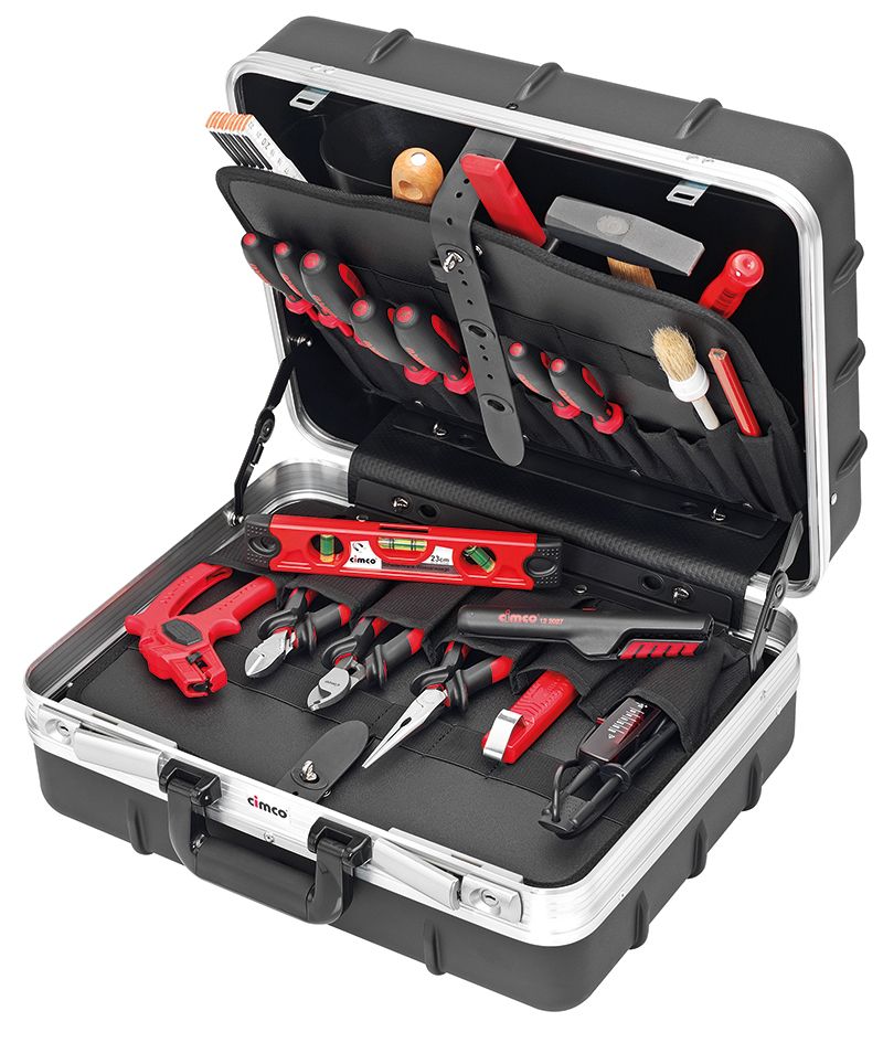 Werkzeugkoffer Elektro 23tlg 4Zangen 1Hammer Sägen 2xKabSchneid 2xPH 2xPZ