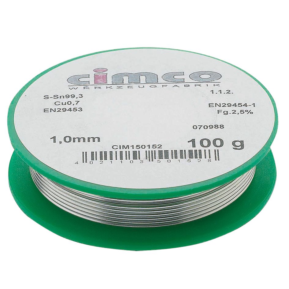 Lötdraht Ø1mm 250g m.Flussmittel 2,5% Ausführung mit Flussmittel Lötdraht Ø1mm 250g m.Flussmittel 2,5% Ausführung mit Flussmittel