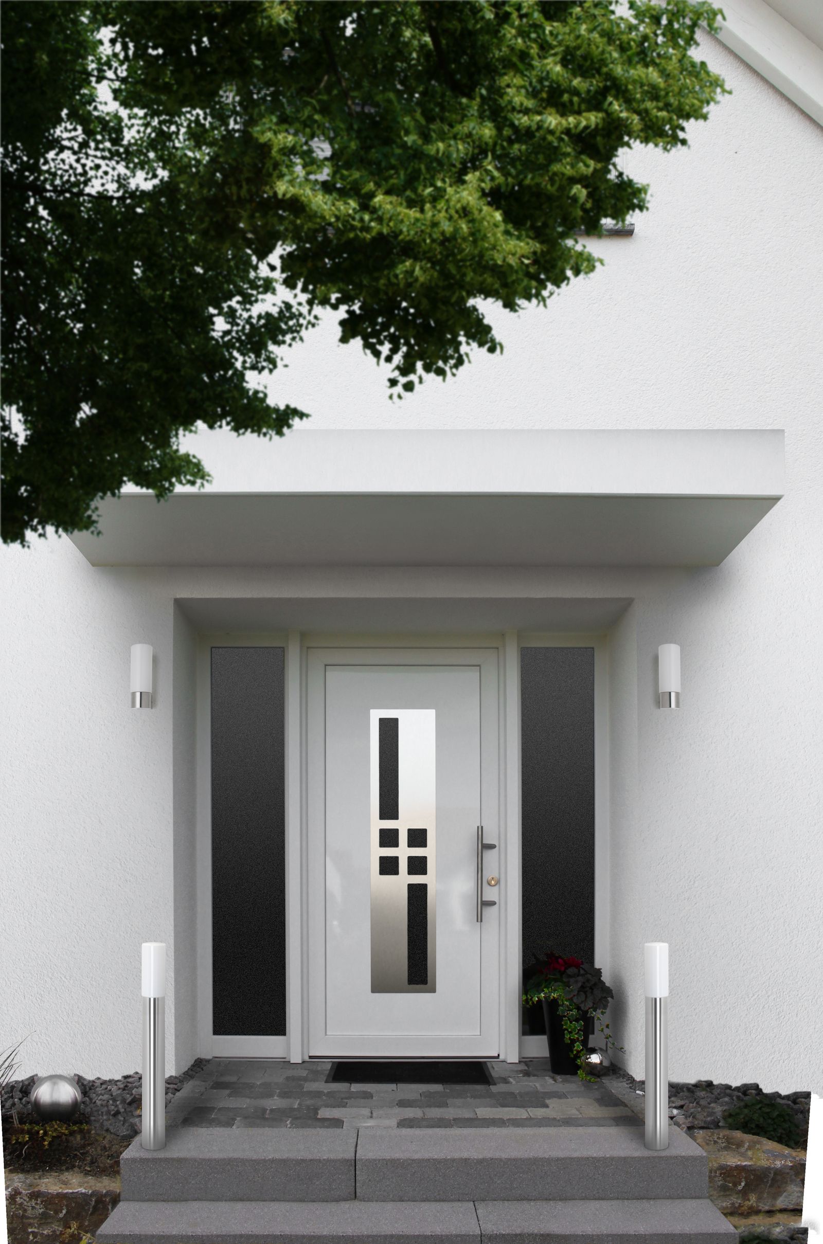 Wandanbauleuchte AquaWall 100W HV edst IP44 E27 140x140x300mm