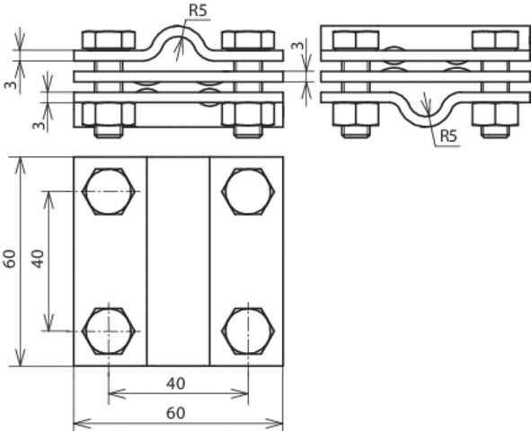 Kreuzverbinder V4A unbeh Edelstahl (V4A) SKT-Schr Ø10mm