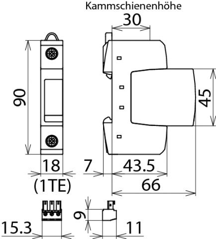 Überspannungsableiter TN/TN-CNetzform-/TN-S/TT Netzform-TN/TN-C/TN-C-S/TN-S/TT 230VAC