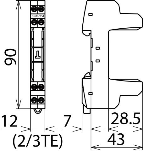 Blitzstromableiter Basis 4p Informationstechnik Hutschiene TH35