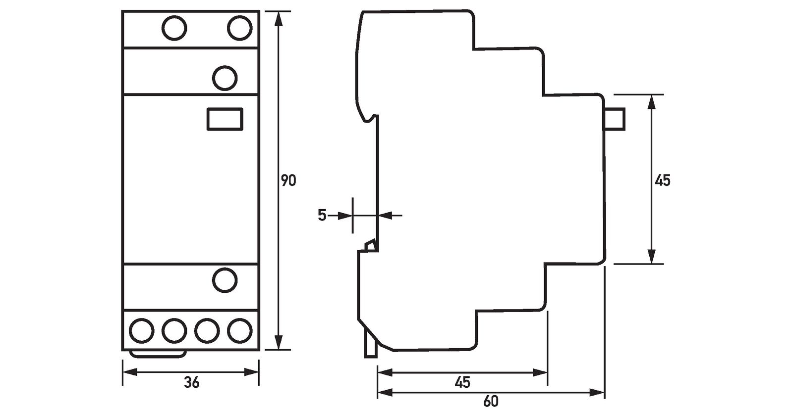 Stromstoßschalter 12VAC 1TE 16A 12V REG T65mm mech.Schalt